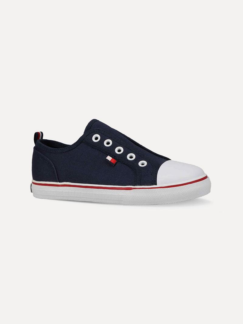 Fiú Tommy Hilfiger Laceless Tornacipő Sötétkék | HU 2323QMA